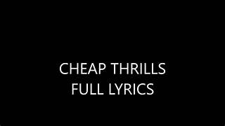 Cheap Thrills Lyrics