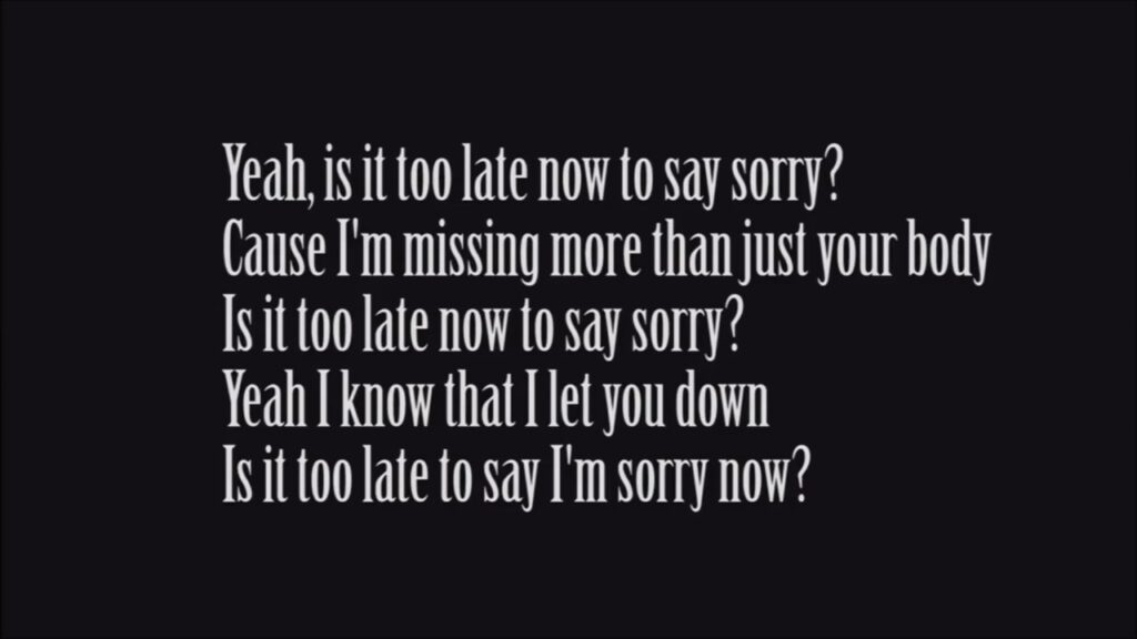 sorry lyrics 1