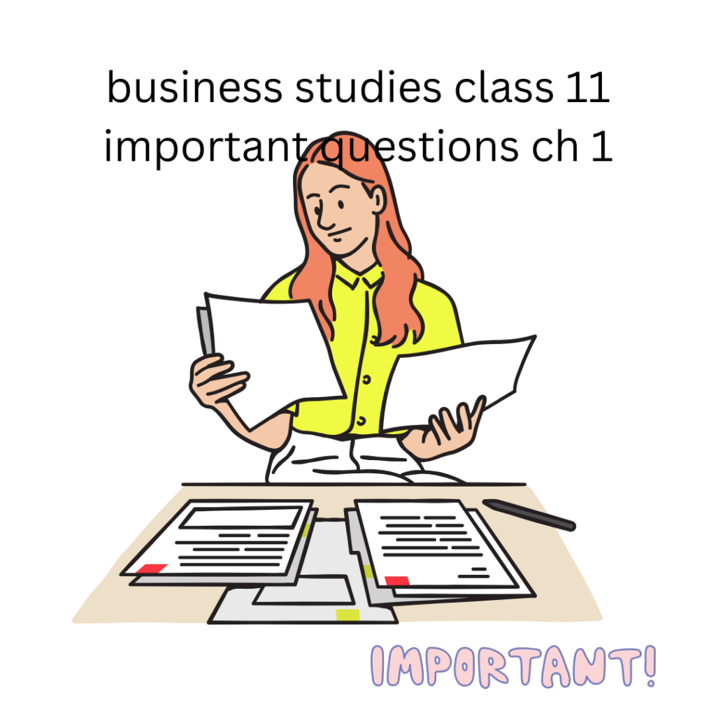 business studies class 11 important questions ch 1
