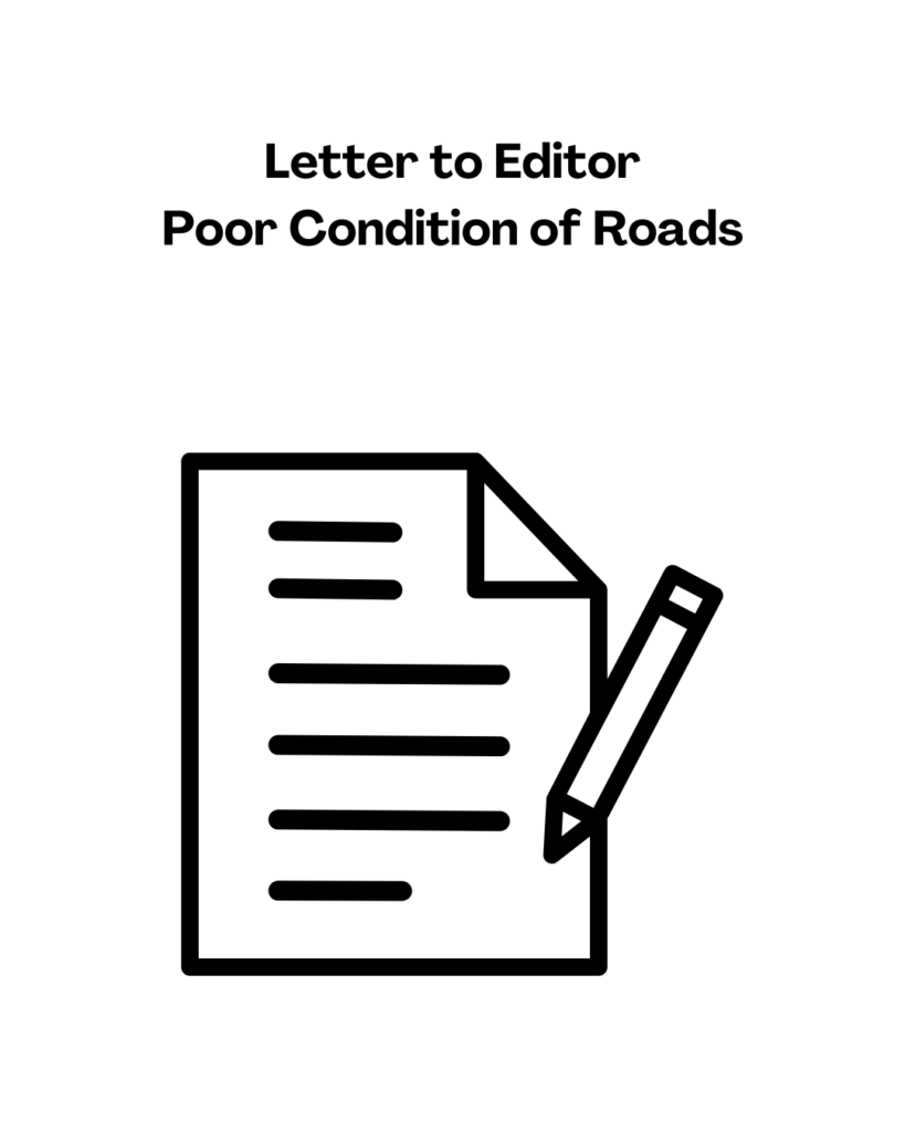  Letter to Editor Poor Condition of Roads